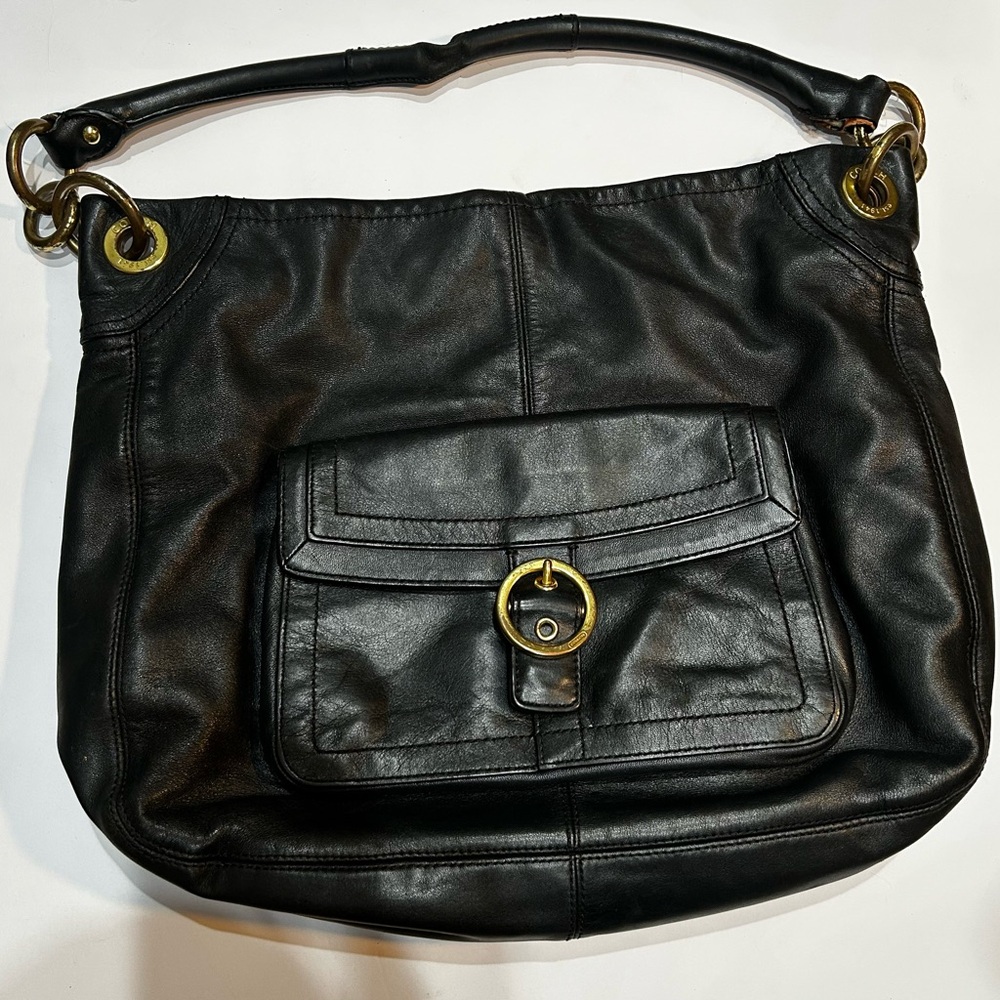 COACH Penelope Leather Buckle Pocket‎ Hobo Handbag -Needs Rehab - Picture 3 of 8